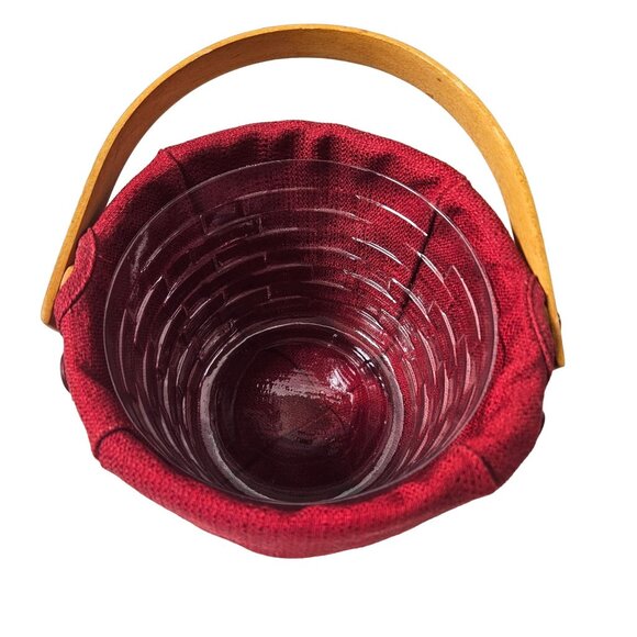 Longaberger Small Fruit Basket Protector Paprika Liner Set - Picture 6 of 7